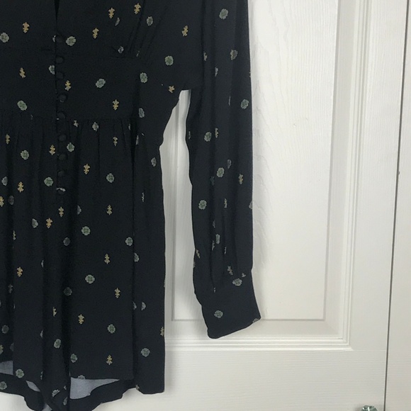 Free People Love Grows Romper Black Combo XS - Picture 5 of 8